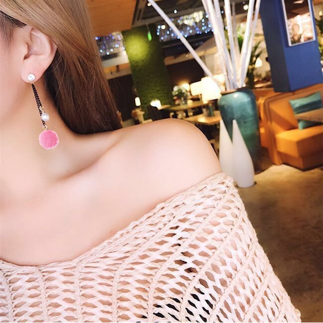 ANTING WANITA kEKINIAN ALA KOREA MODEL POMPOM MIX RANTAI  150