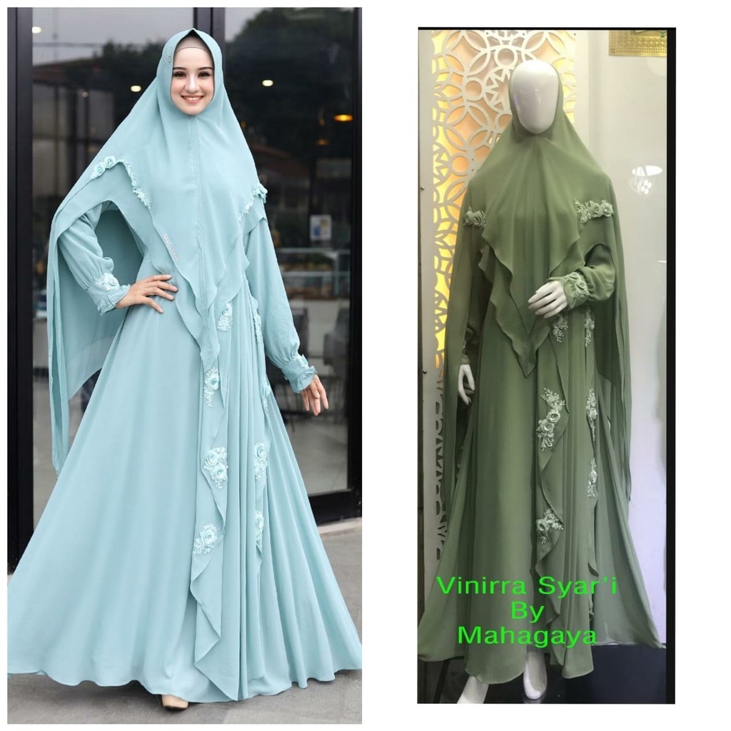 dress muslim/gamis syari/gamis terbaru Vinirra syari by Mahagaya