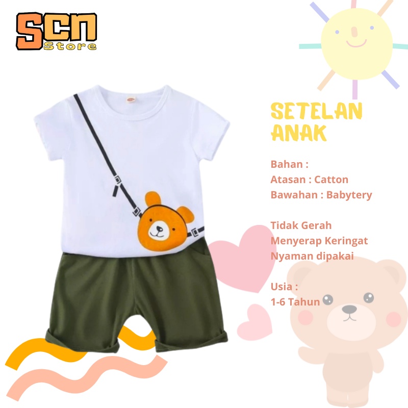 SCN STORE Setelan Mixue Anak Usia 1-6 Tahun / Setelan Anak Kekinian