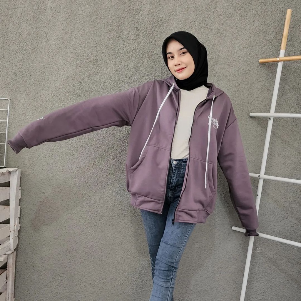 OAKER 2XL Jacket Hoodie Sweater Oversize-Hoodie Cewe Cowo Fashion Terkini Casual OOTD Korean Style