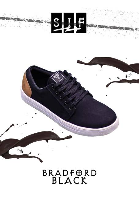 Sepatu Lokal Shoes Local Pride SIF Bradford Low Cut Black White