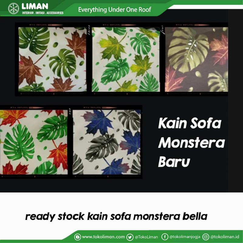 Kain/sofa Monstera Bella/Monstera Baru