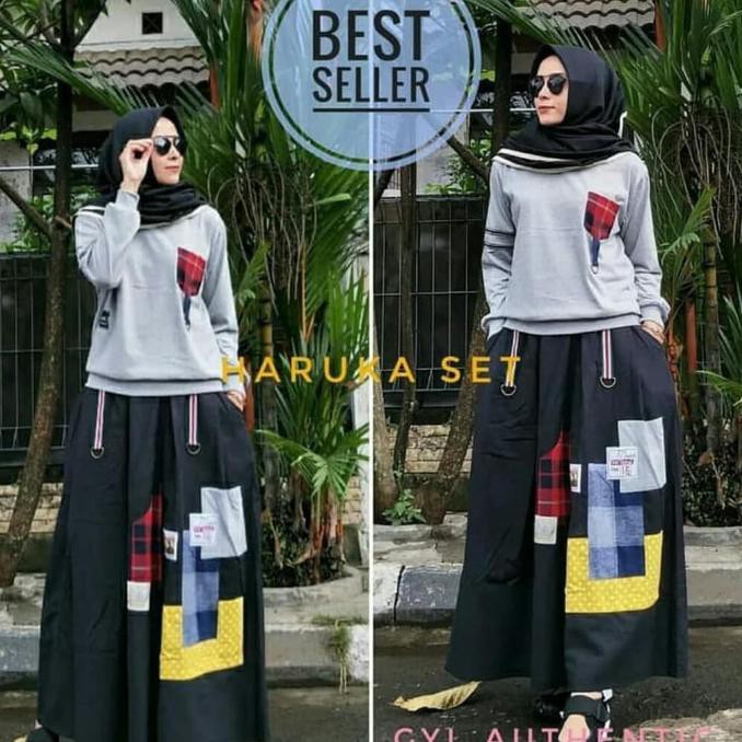 Produk Baru Haruka Set Baju  Setelan Muslim Stelan 