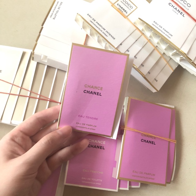 SAMPLE VIAL PERFUME CHANEL 1.5ML CHANCE EAU TENDRE COCO MADEMOISELLE EDP GABRIELLE ESSENCE NO5 EDP N