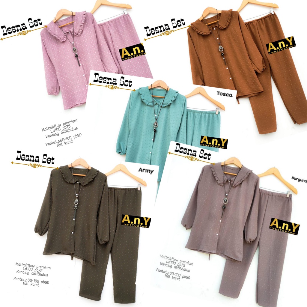 DESNA SET BY ANY - SET BAJU DAN CELANA WANITA