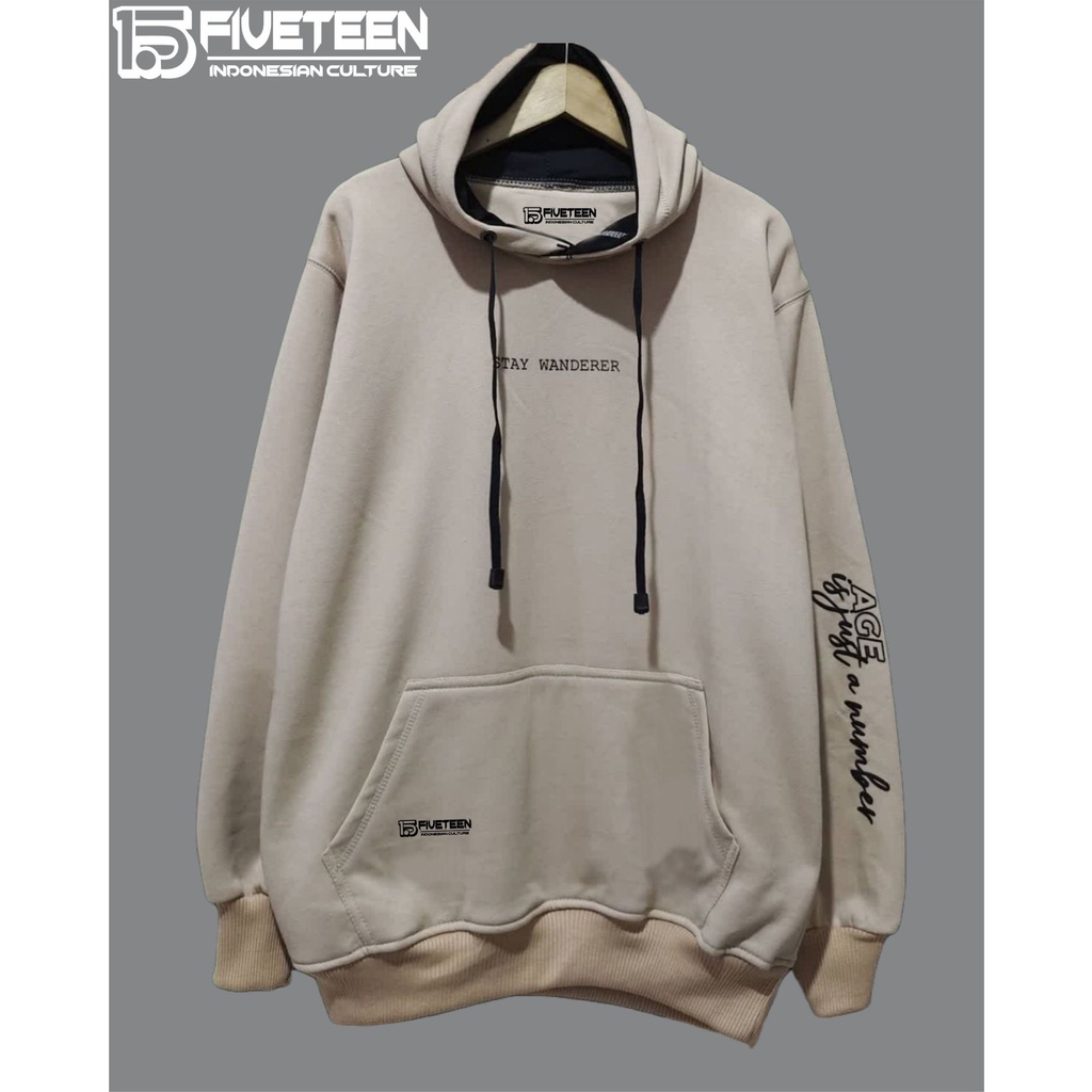 hoodie distro original premium fifteen15 warna cream stay wanderer sweater distro original pria kain halus suwiter cowok distro terbaru 2021 hudie cowo keren zipper hoodie distro premium hoodie sweater zipper blds high quality premium distro 15fiffteen