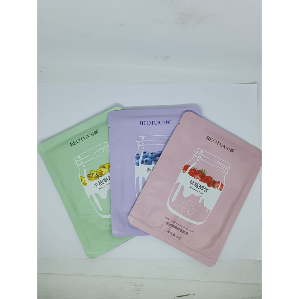 Beotua Sheet Mask Yogurt Masker Wajah Varian Yogurt  Baru New