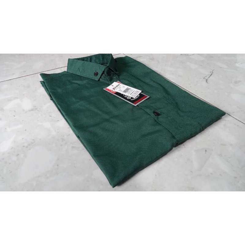 Kemeja Hijau Botol Pria Polos Lengan Panjang dan Lengan Pendek Casual Jumbo Murah Slimfit Ukuran M L XL XXL XXXL