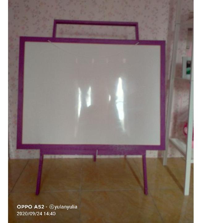 

[KODE PRODUK K6YZG7986] Papan Tulis 60x80 / white board ukuran besar+ standing gratis spidol+ penghapus