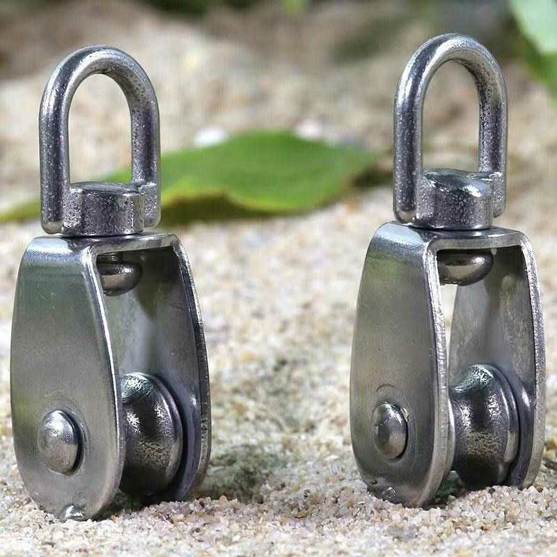 Katrol Pulley Kerekan Roda Baja Gantung Multifungsi Bahan Stainless Steel