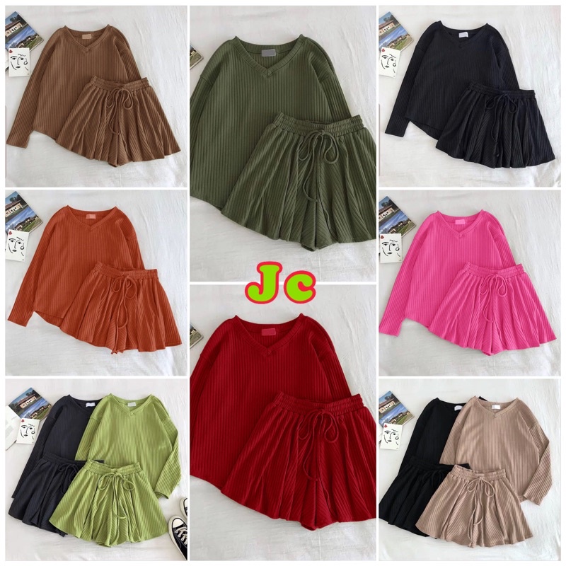 JCZ- St Lesti / Stelan Rajut knit Wanita / Stelan Santai Wanita / Stelan Lesti Knit XXL