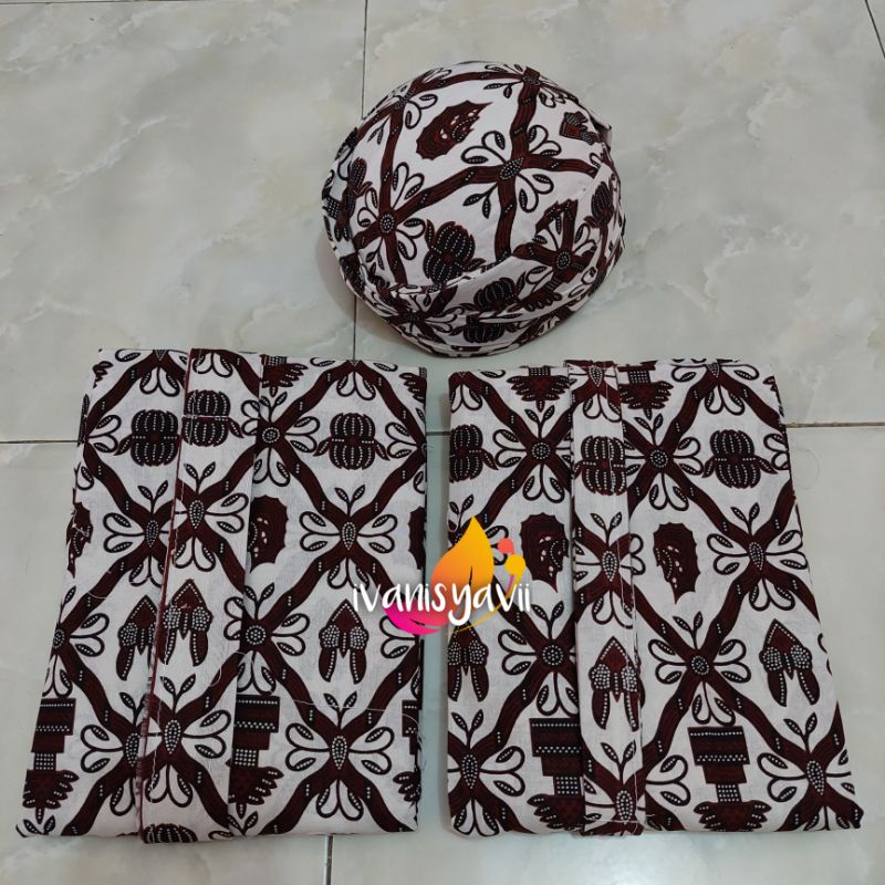 Set Jarik Cewek Cowok + Blangkon, Motif Sido Mulyo