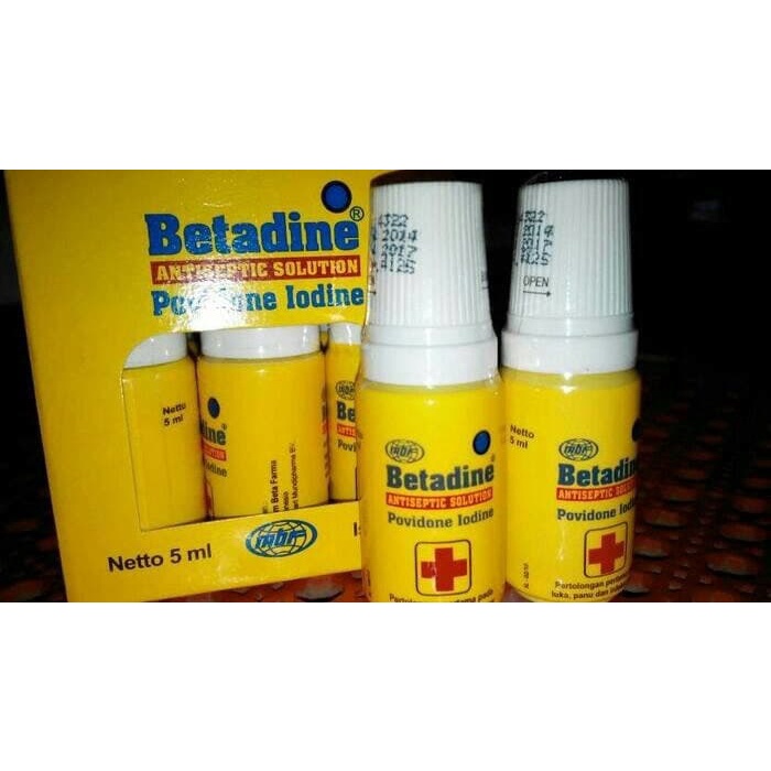 BETADINE ANTISEPTIC SOLUTION 5ml obat luka