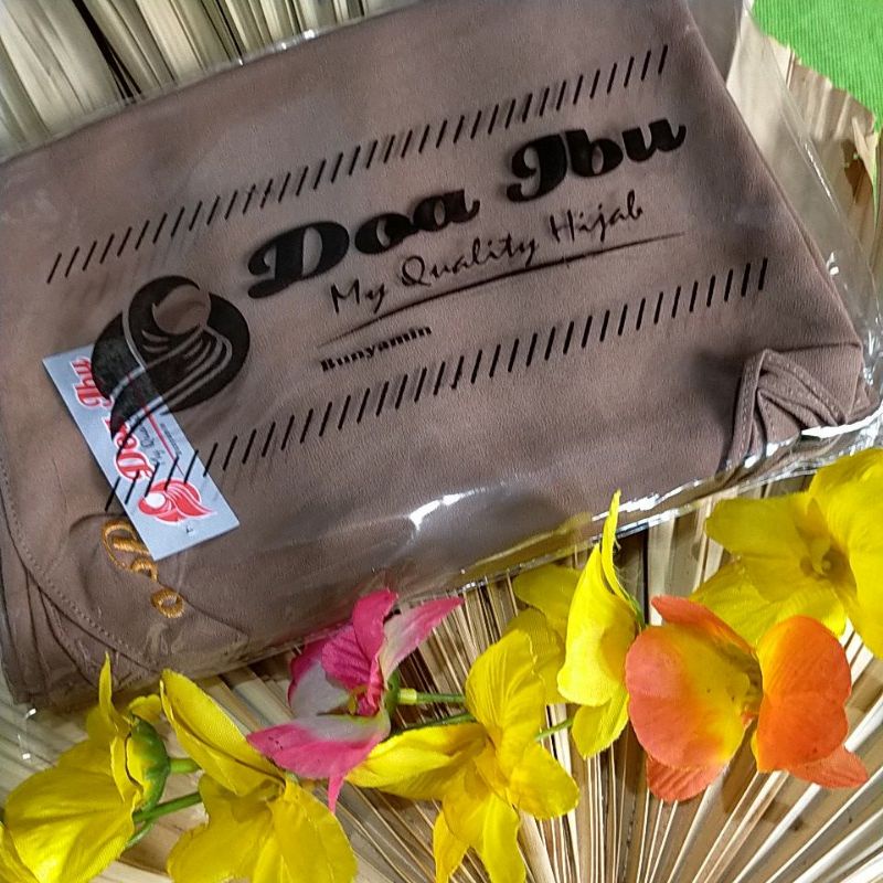 PASHMINA POLOS 2 METER ORIGINAL DOA IBU/HIJAB PASHMINA 200X75 ORI DOA IBU/ECER GROSIR COD/RESTOCK-Mocca