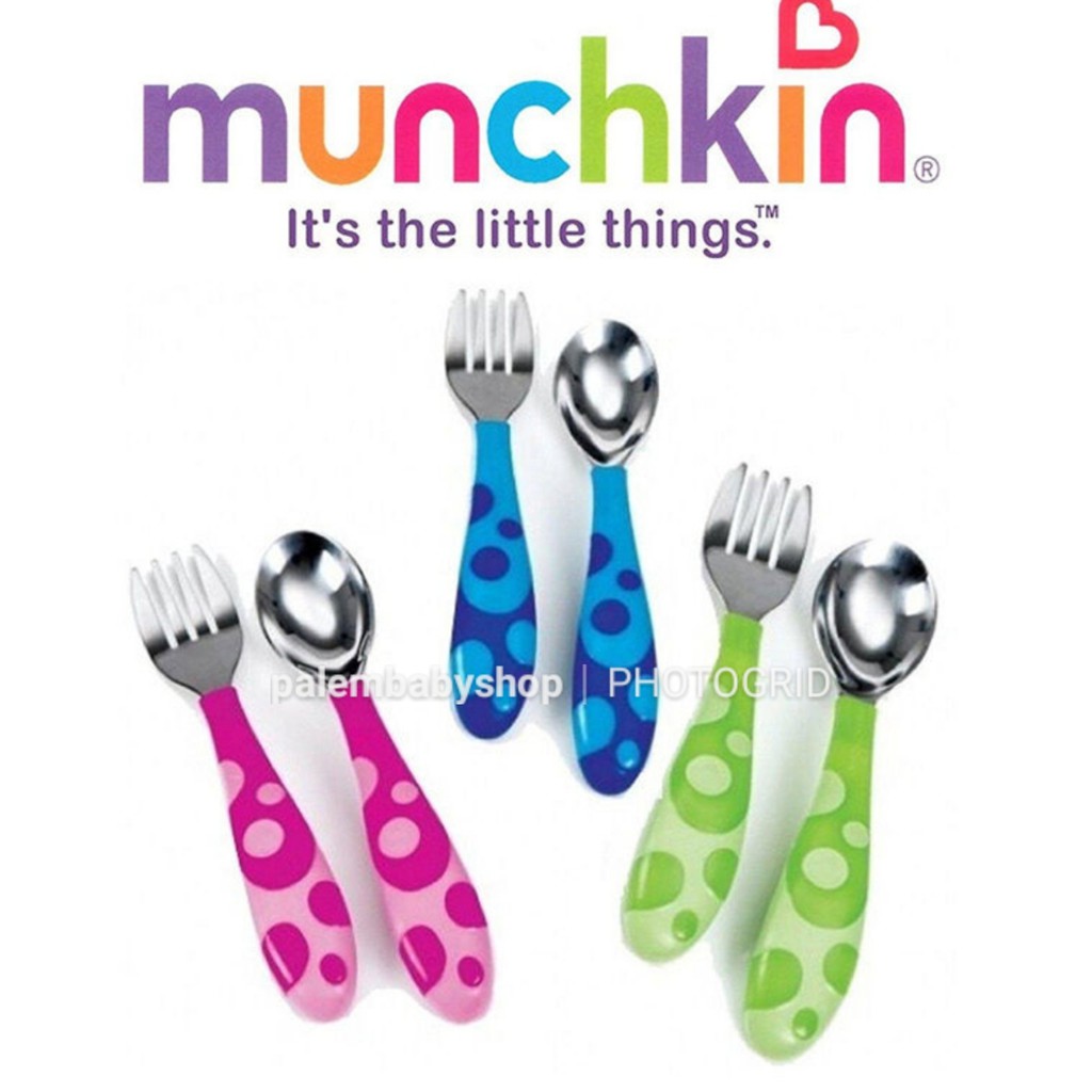 Munchkin Toddler Fork&amp;Spoon/sendok set 2401