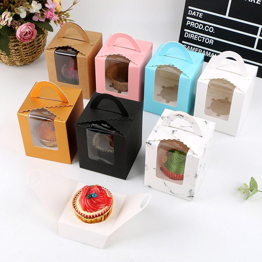 Lanfy Kotak Cupcake Aneka Warna Hias Fairy Cake Untuk Bakery Single Cake Holder