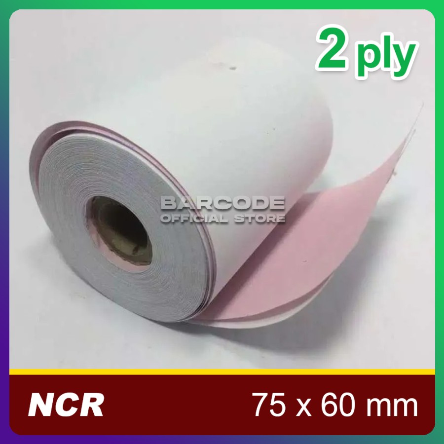 

Kertas Printer Dot Matrix Struk Kasir 75 X 60 mm 2PLY Rangkap 2