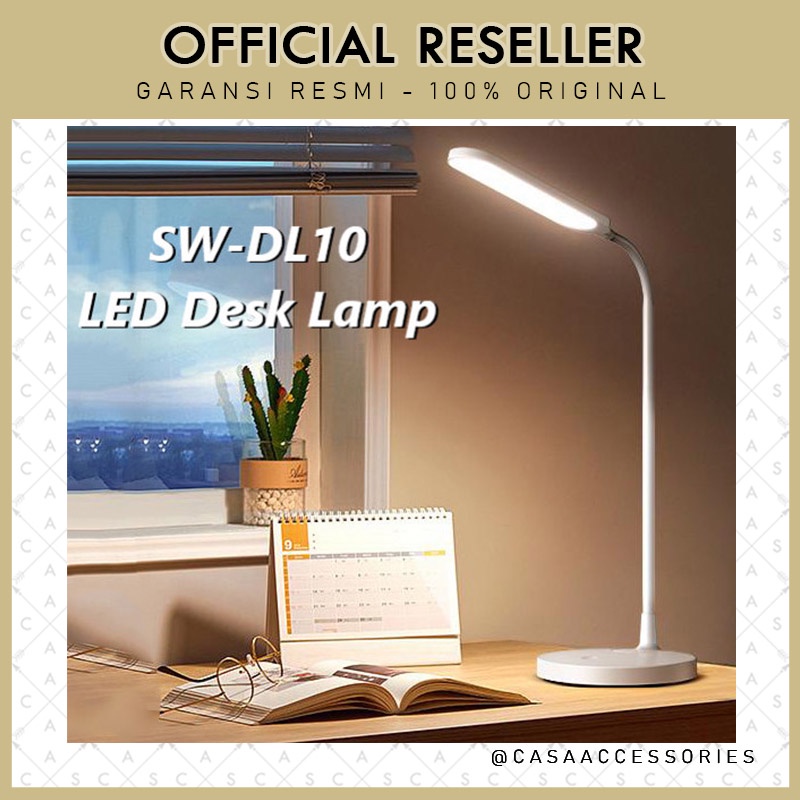 Samono SW-DL10 Lampu Meja Baca LED Desk Lamp 1800mAh Fleksibel 360