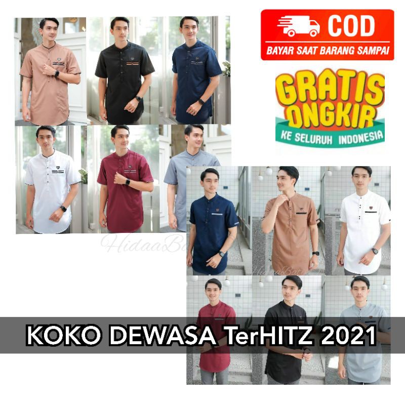 BAJU KOKO KURTA PAKISTAN PRIA DEWASA LENGAN PENDEK BAHAN PREMIUM