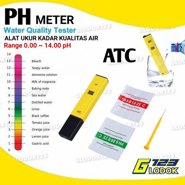 Alat Ukur Air Hidroponik PH Meter Tester ATC Kualitas Kadar Asam PPM