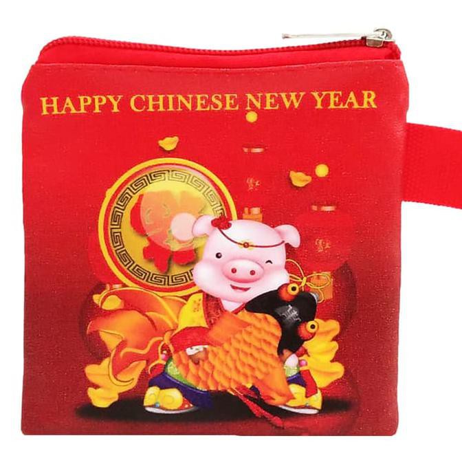 

New Arrival Dompet Pouch Angpao Imlek Dewa Babi Ang Pao Happy Chinese New Year Cny Kwalitas Terbaik