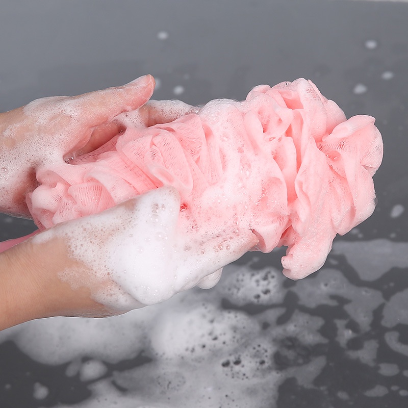 HOVELSHOP Shower Puff Spons Mandi Gagang Busa Gosok Punggung Bath Sponge