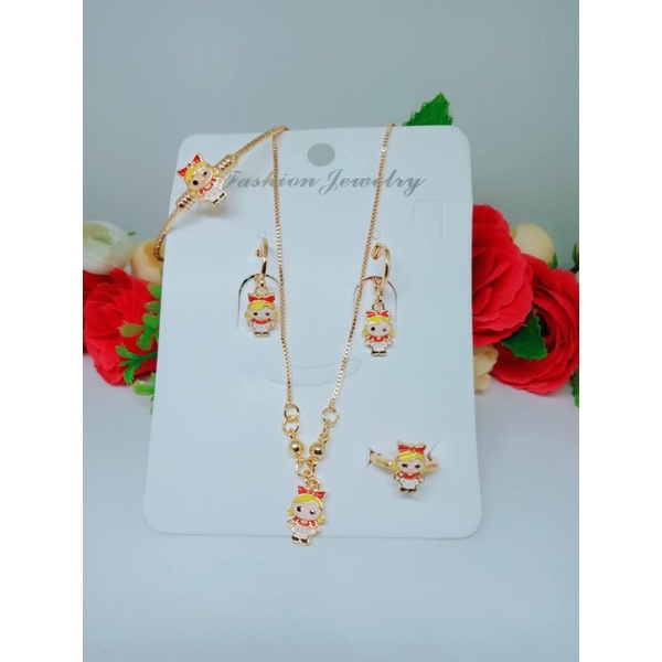 Set Anak Wanita Motif Hello kitty Gelang bangle
