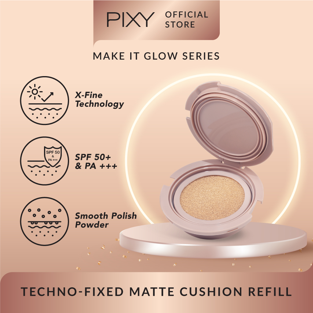 PIXY Make It Glow Techno - Fixed Matte Cushion 201 Neutral Beige Refill