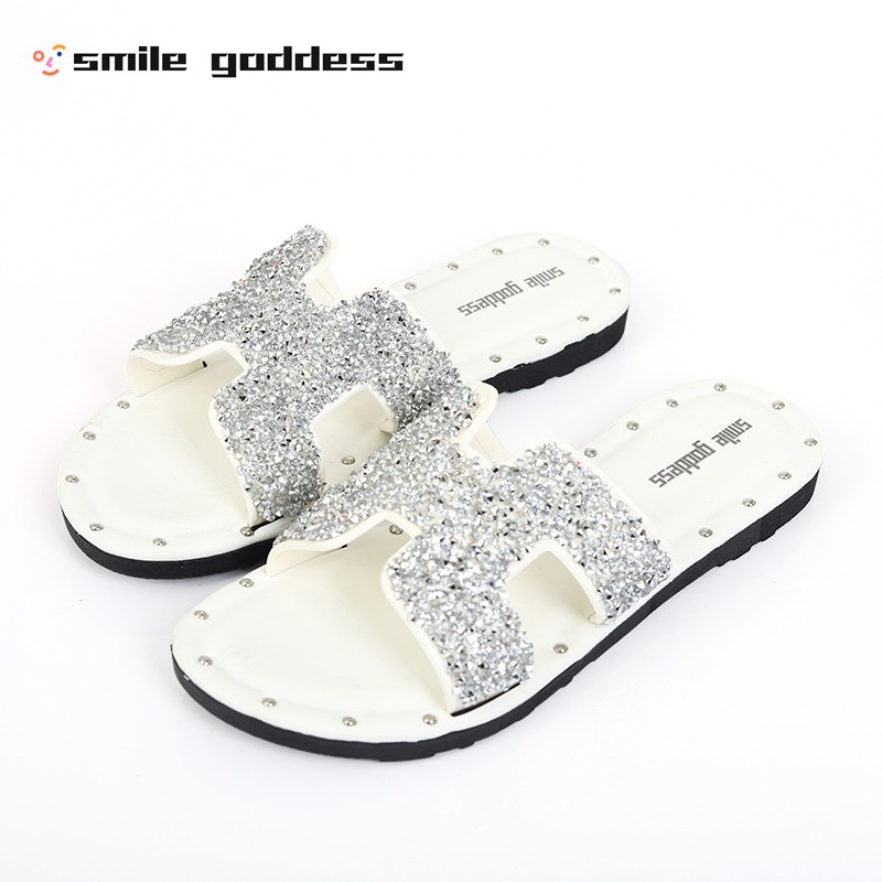 ♥DPS829♥S13 SENDAL WANITA IMPORT TERBARU TERNURAH REAL PIC/Sandal Slop Selop Flat S13 Model H Jelly Blink-Blink Glitter Murah import