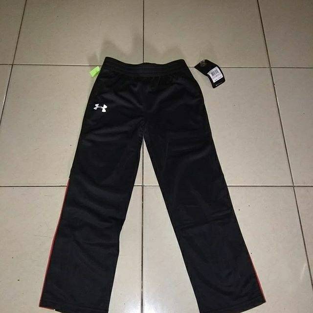 CELANA ANAK TRAINING HITAM LIST MERAH