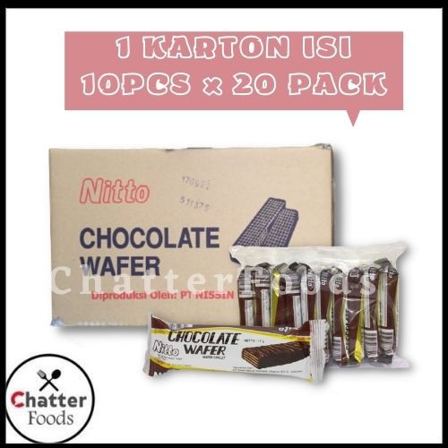 

Nitto Waffer Choco Stick 17gram x 10renceng - 1 KARTON