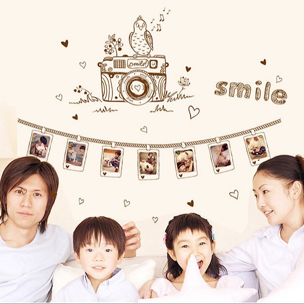 RELIZA WALLSTICKER / STIKER DINDING SMILE FRAME BINGKAI FOTO Wallsticker AY9203