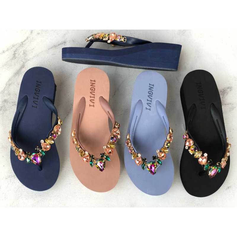 SANDAL JEPIT INGVIVI SWAROVSKI 160-8 WEDGES 5cm