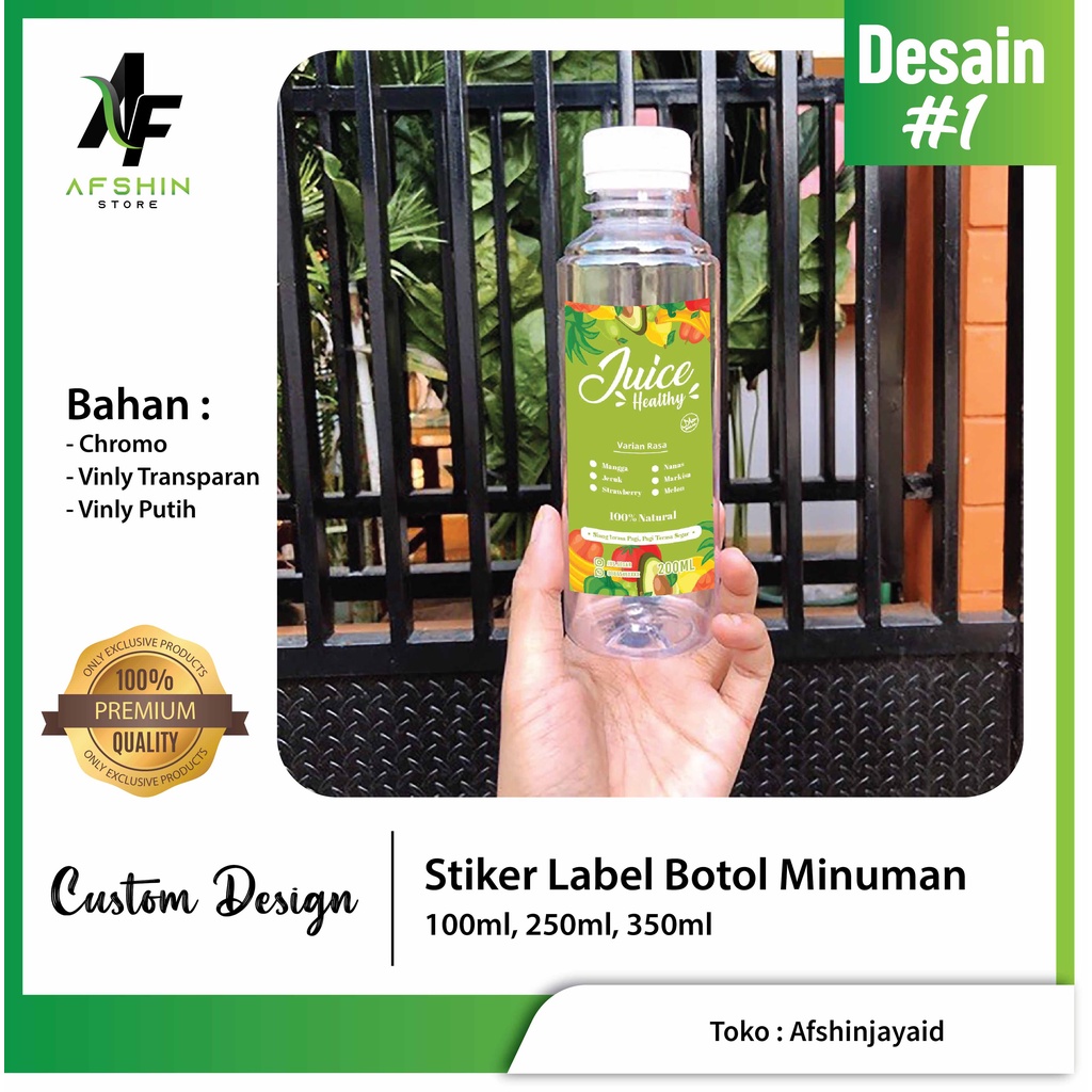 

Cetak Stiker Label Minuman Kemasan Botol Bisa Custom Desain Harga Murah