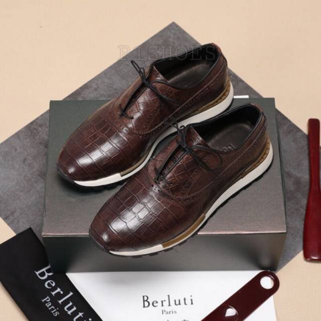 Sepatu pria berluti sneaker mirror quality shoes man