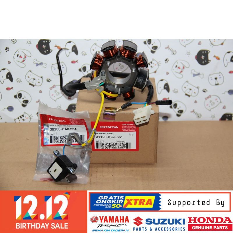 DIJAMIN ASLI SPULL ASSY DAN PULSER HONDA TIGER REVO (2 ITEM) ORIGINAL BERKUALITAS