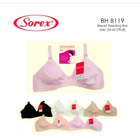 Sorex BH Bra 8119 Menyusui / Nursing Bra Tanpa Kawat / Bra Menyusui