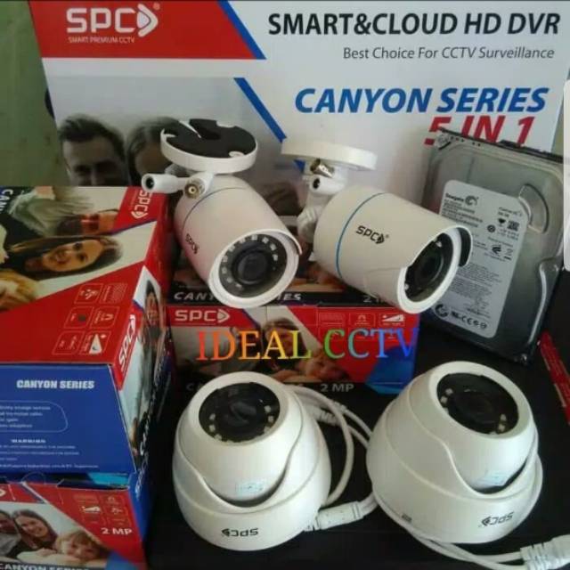 PAKET CCTV SPC 4.CH 2.MP CANYON SERIES PAKET KOPLIT/HDD500GB