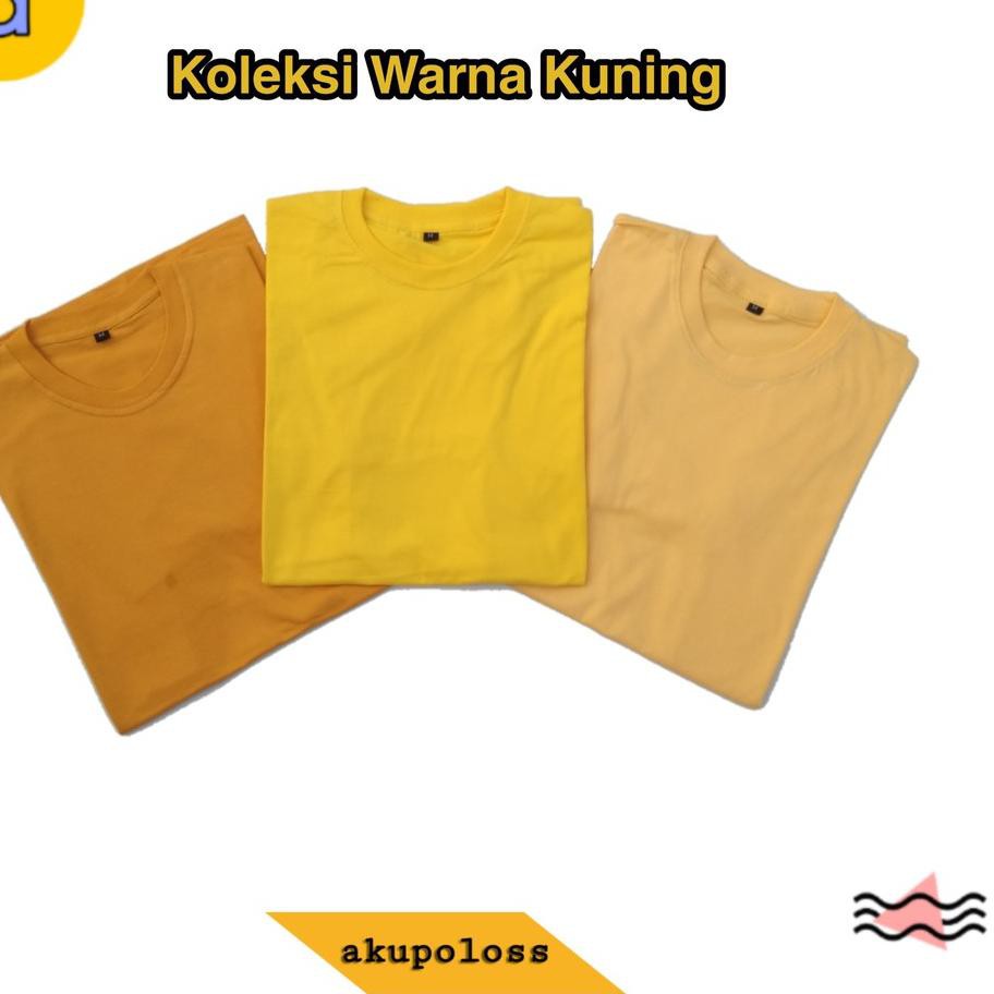 Model Baru Baju Kaos Polos Koleksi Warna Kuning Size S Xl Cotton Combed 30s Premium Shopee Indonesia