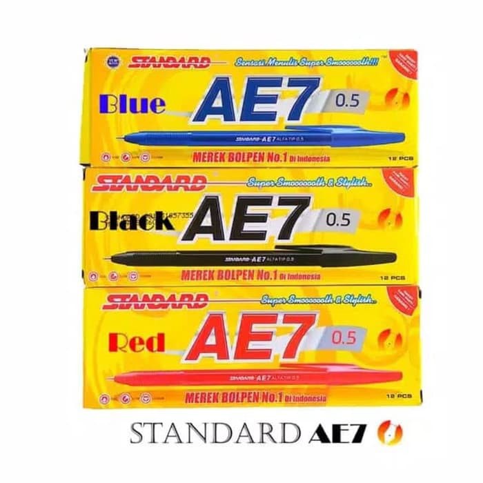 

Pulpen Standard AE7 | Ballpoint Hitam | Ballpoint Merah | Ballpoint Biru |