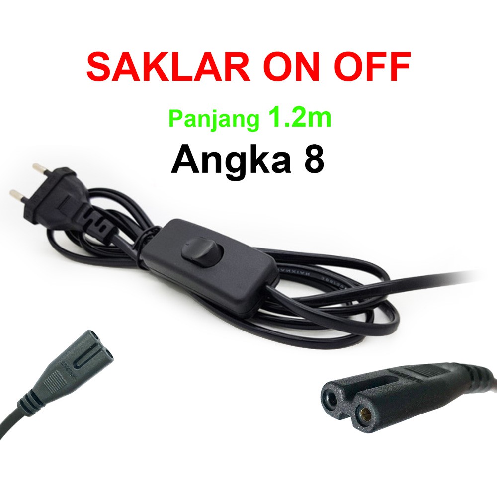 Saklar On Off 180cm untuk Lampu TL Neon T5