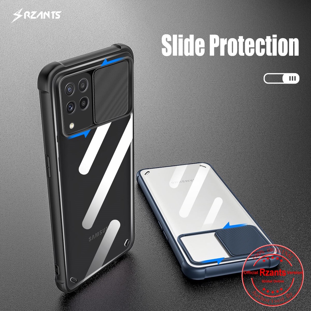 Case Samsung A22 4G Armor Fusion Slide Transparent Protection Camera Premium Casing