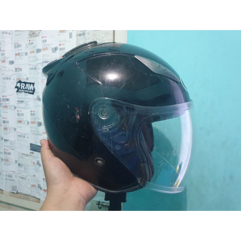 KYT GALAXY HITAM GLOSS BEKAS TERMURAH