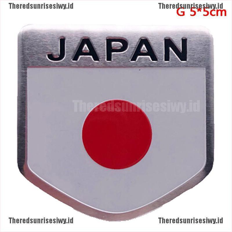 Xz 1Pc Stiker Emblem Logo Bendera Jepang Bahan Alloy untuk Dekorasi Mobil / Motor