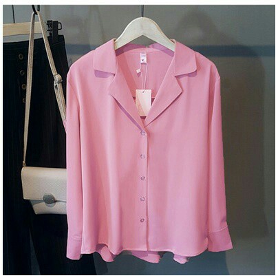 [Emmy pink RO] blouse wanita twiscont pink