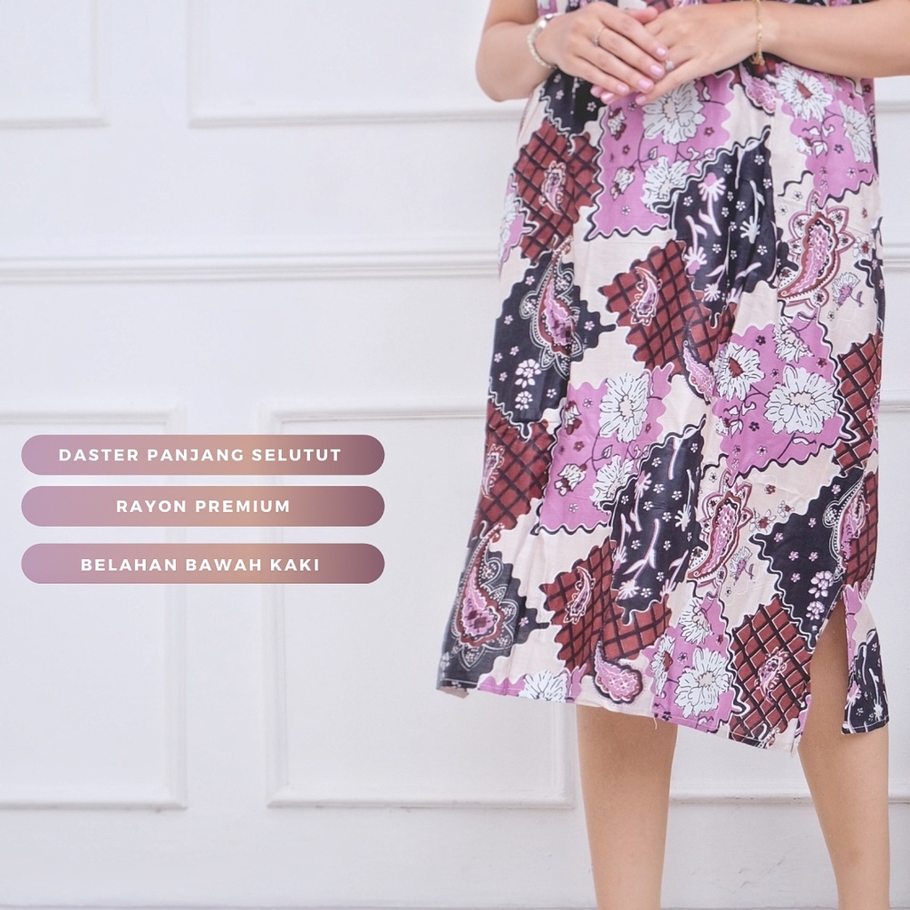 YashCollection Daster Panjang Selutut Daster Kekinian Rayon Fit XL