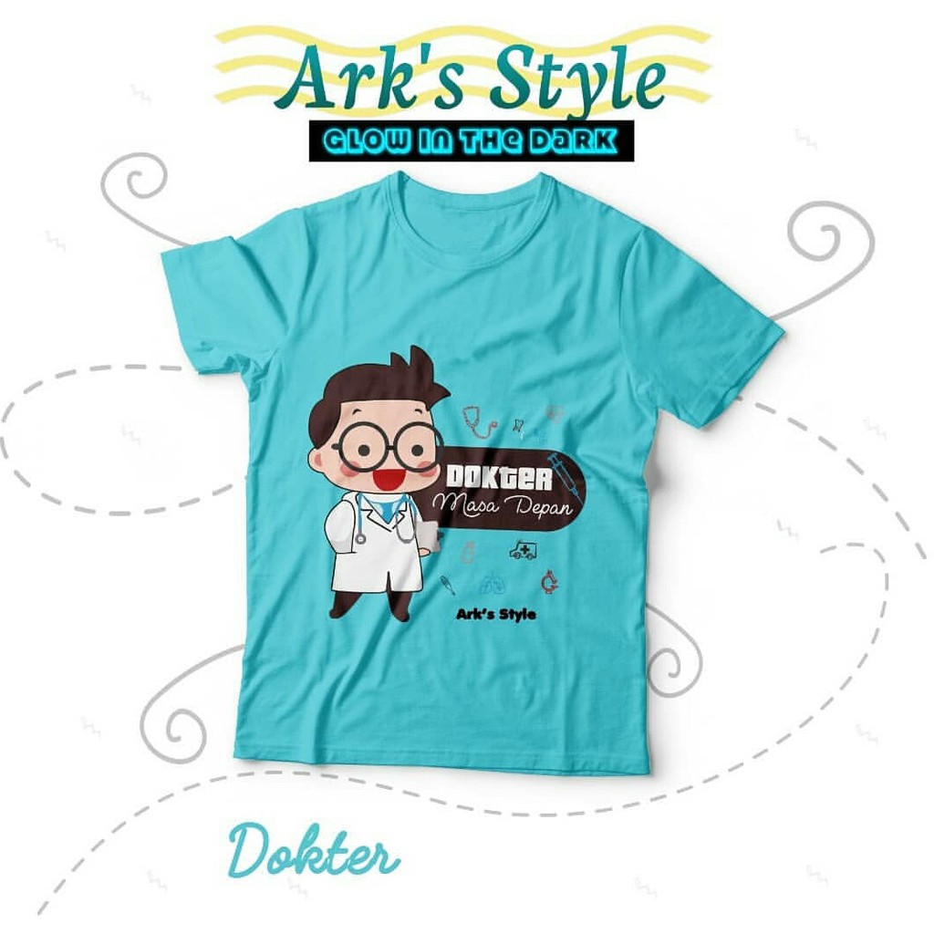 kaos anak cowok merk Arks Style (biru)