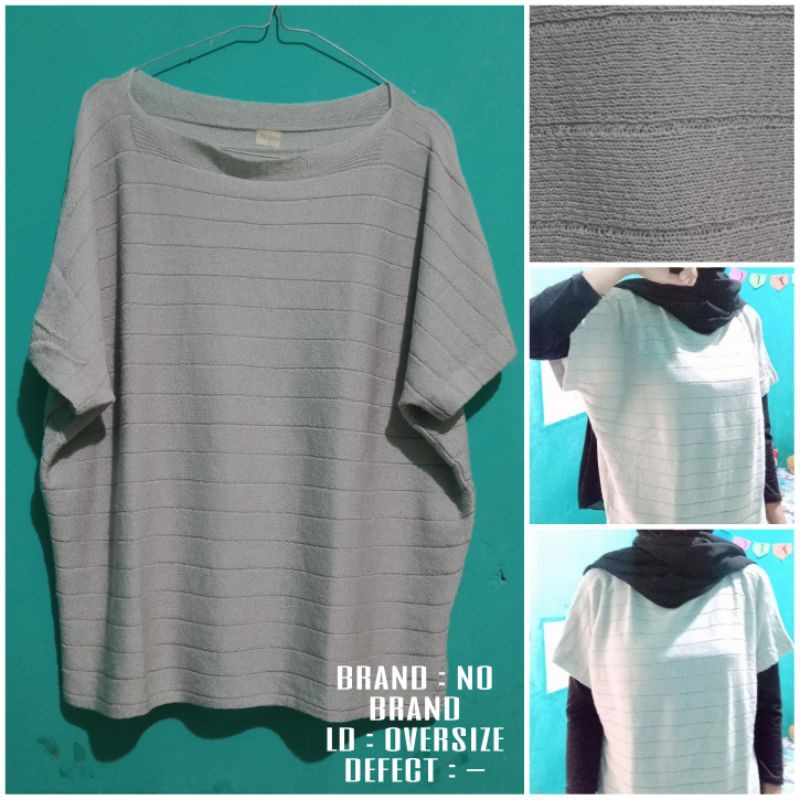 Atasan batwing rajut