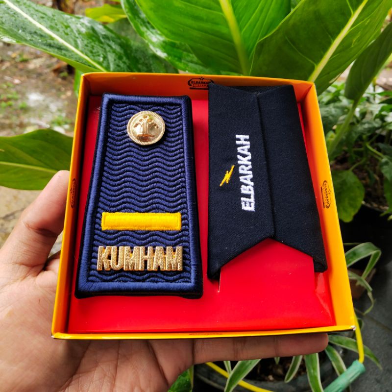 PANGKAT KUMHAM PDH 3a,3b,3c TERBARU WARNA ABU gold plated SUPER PREMIUM pangkat kumhan terbaru warna abu