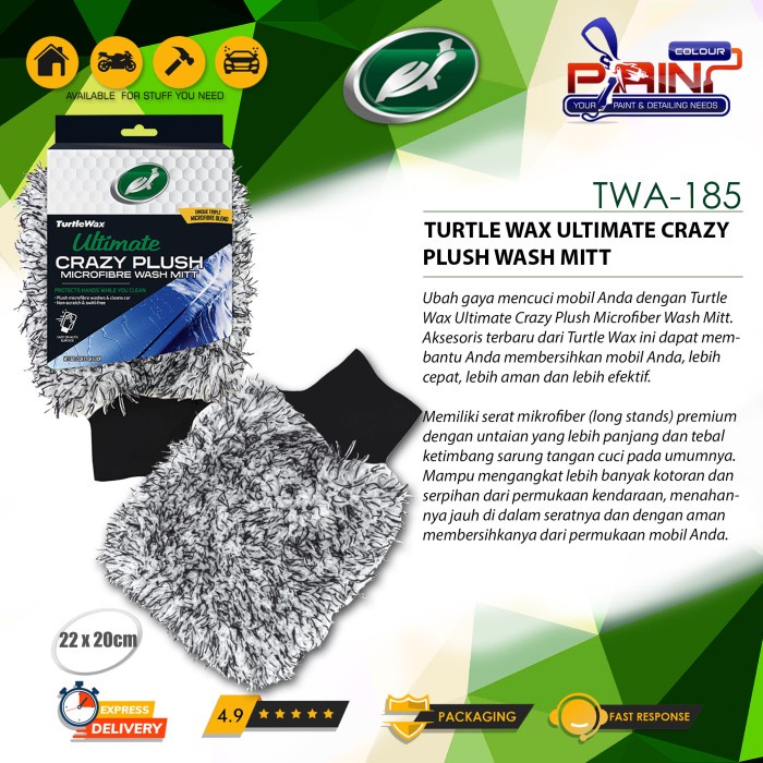 Turtle Wax Ultimate Crazy Plush Microfiber Wash Mitt TWA-185